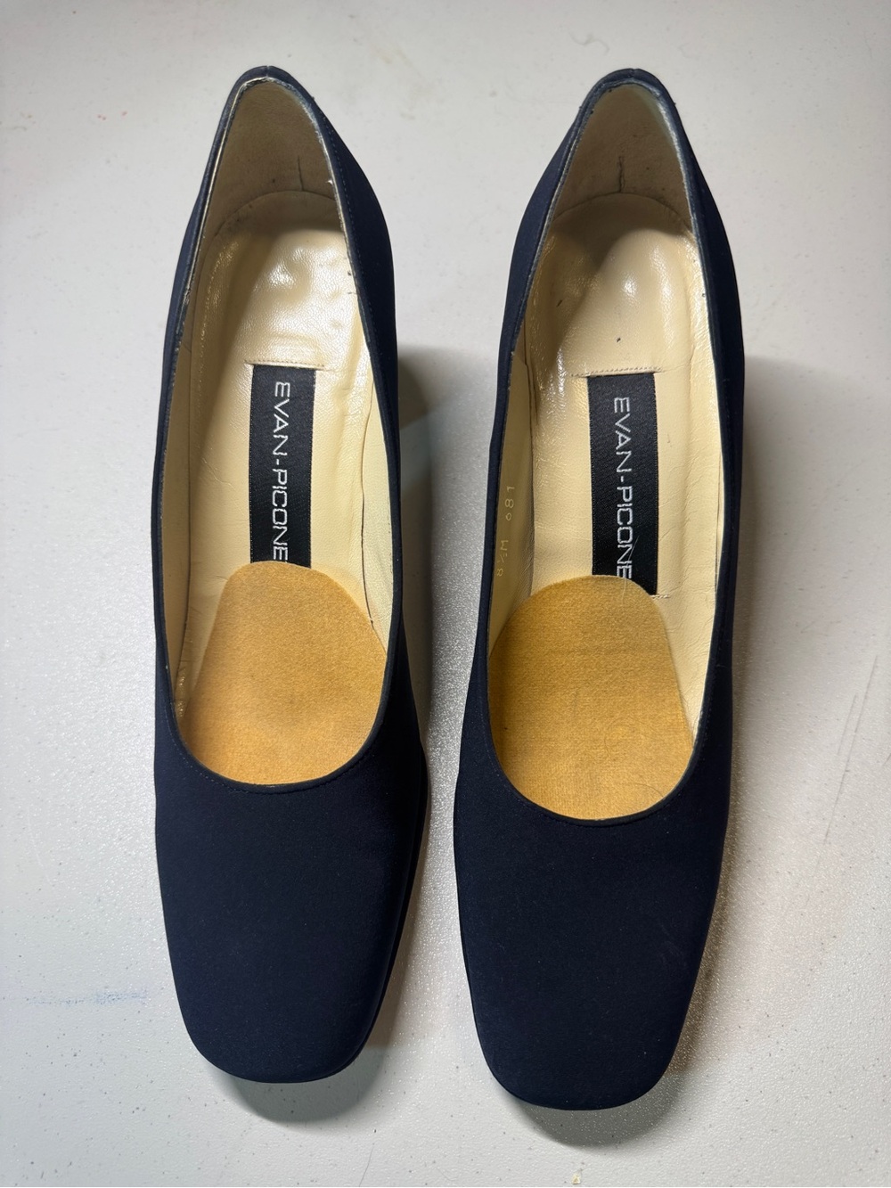 Evan Picone Navy Square-Toe Pump